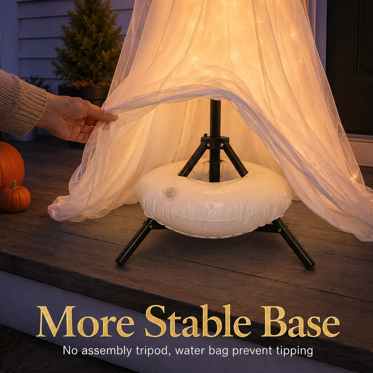 2-Pack 5Ft Halloween Lighted Ghost Decor Set