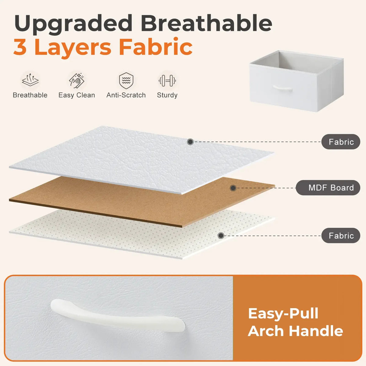 Sweetcrispy 8-Drawer Fabric Storage Dresser
