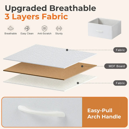 Sweetcrispy 8-Drawer Fabric Storage Dresser