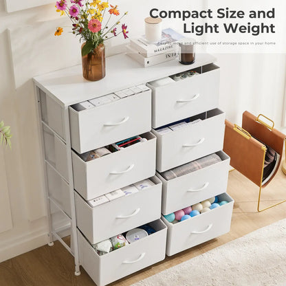 Sweetcrispy 8-Drawer Fabric Storage Dresser