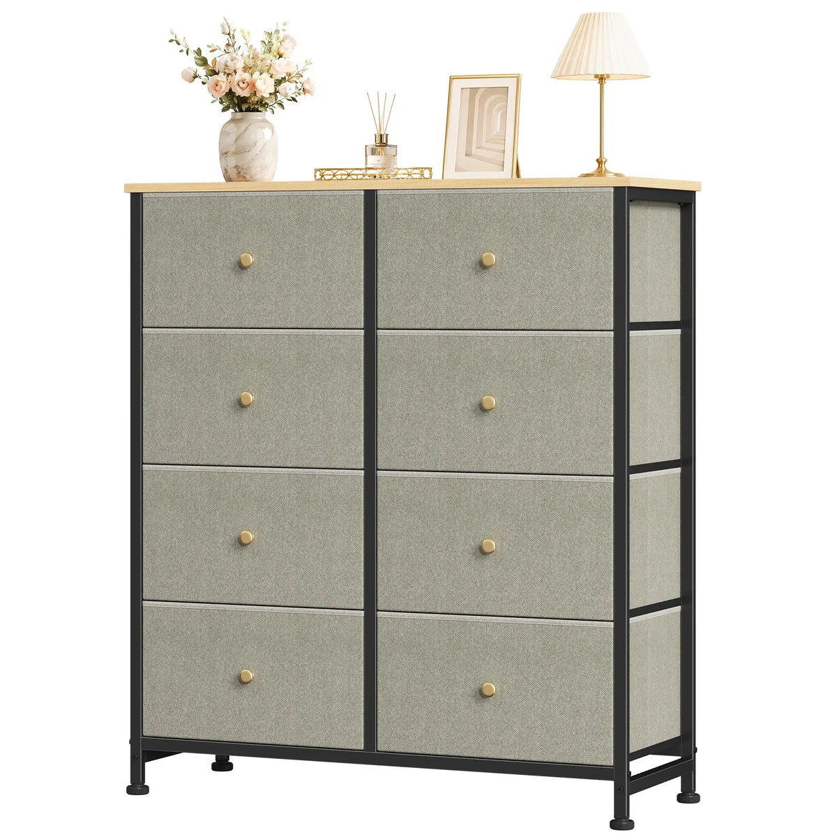Sweetcrispy 8-Drawer Fabric Storage Dresser