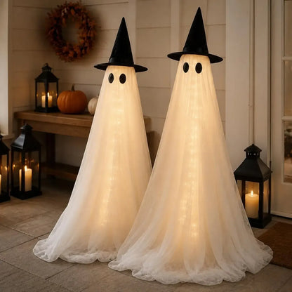 2-Pack 5Ft Halloween Lighted Ghost Decor Set