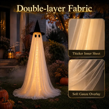 2-Pack 5Ft Halloween Lighted Ghost Decor Set