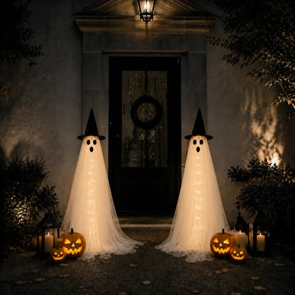 2-Pack 5Ft Halloween Lighted Ghost Decor Set
